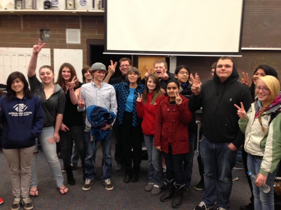 Ferndale High School (WA) students showing the Tinker Tour some Love!