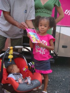 Having fun with our new "Color Your Rights" First Amendment coloring book after the potluck.