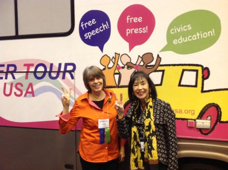 So honored to meet Karen Korematsu, daughter of courageous Fred Korematsu, who challenged Japanese internment during WW II. 