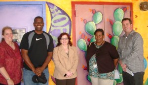 Principal, Paulette Koss, with teachers