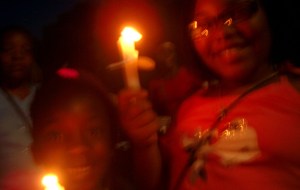 Rhaine, 5th grader, with her friend, London, 6 years old, at the White House August 25th