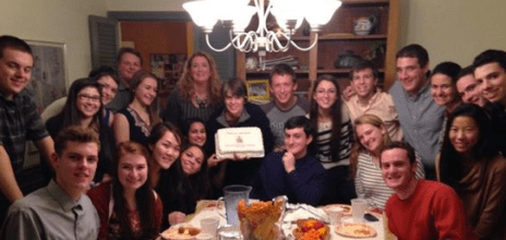 Celebrating the First Amendment with Playwickian staff & Lower Meridian students.  The cake quotes the "Tinker" ruling