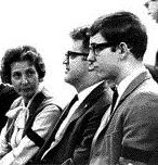 Chris Eckhardt with his mother, Maggie and father, Bill attend the School Board meeting