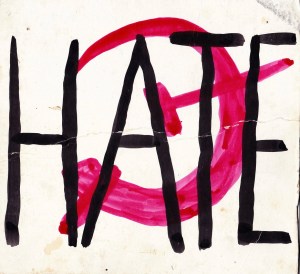 A postcard we got in the mail right after we wore the armbands for peace at Christmas time