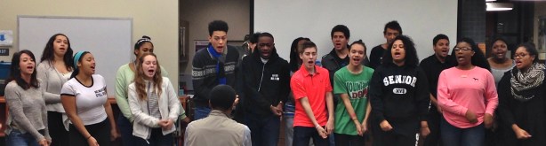 Bridges to Harmony choir at Roosevelt HS inspires us with "Waiting on the World To Change," Lift Every Voice" and others.