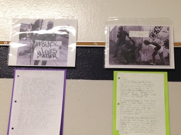 Social Justice display in the halls of Harding MS