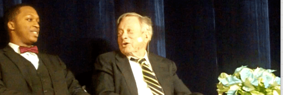 "Tinker" attorney, Dan Johnston, with Roosevelt student, Sulaiman Muhammed