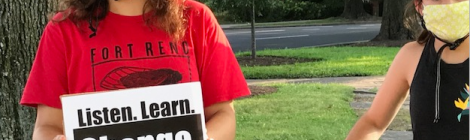 Agnes & Virginia at a protest in Washington DC