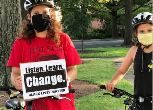 Agnes & Virginia at a protest in Washington DC 